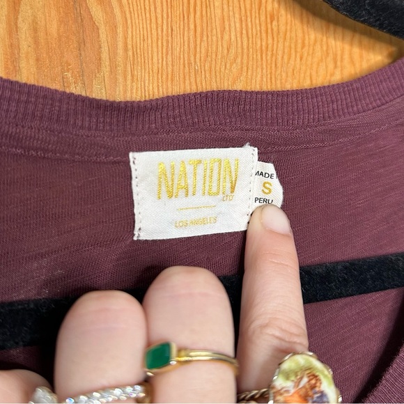 nation ltd tabitha v-neck puffed long sleeve shirt - Picture 8 of 9